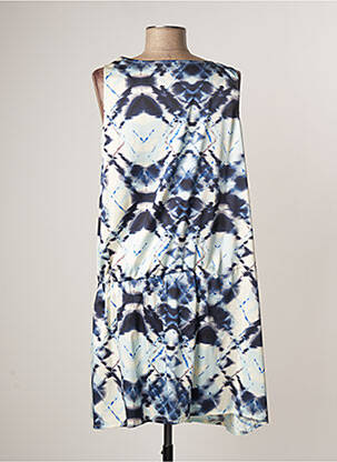 Robe courte sans manche sans manche bleu LAUREN VIDAL femme