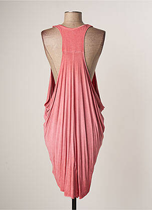Robe mi-longue sans manche sans manche rose LAUREN VIDAL femme