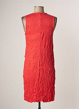 Robe mi-longue sans manche sans manche rouge LAUREN VIDAL femme