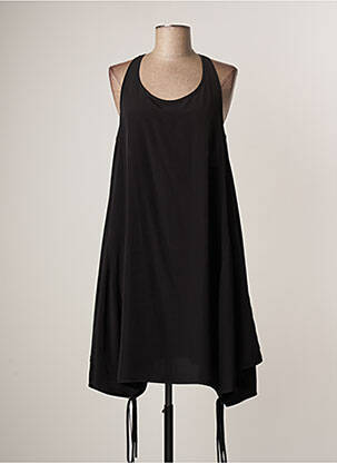 Robe mi-longue sans manche sans manche noir LAUREN VIDAL femme