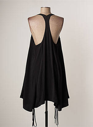 Robe mi-longue sans manche sans manche noir LAUREN VIDAL femme