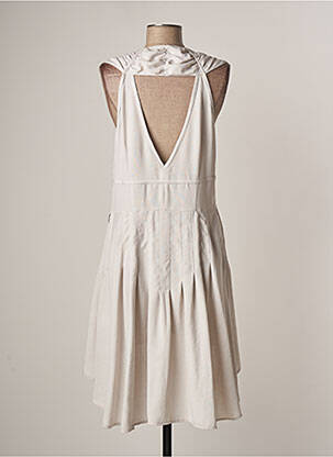Robe mi-longue sans manche sans manche gris LAUREN VIDAL femme
