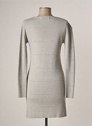 Robe pull stretch manches longues gris LAUREN VIDAL femme