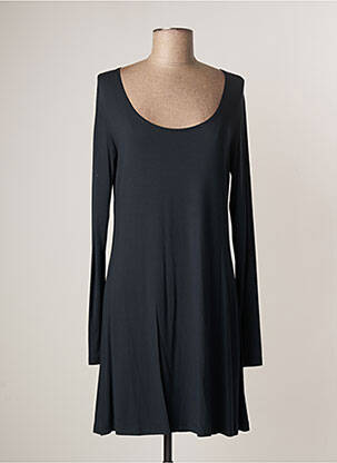 Robe mi-longue manches longues manches longues bleu LAUREN VIDAL femme