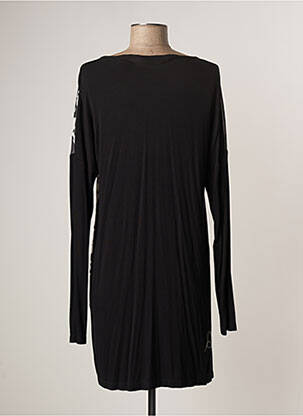 Robe courte manches longues manches longues noir LAUREN VIDAL femme