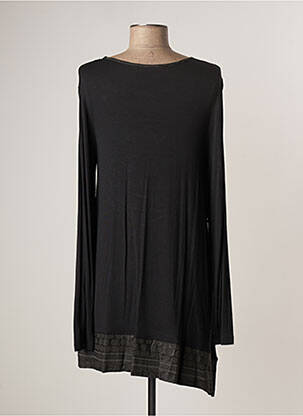 Robe courte manches longues manches longues noir LAUREN VIDAL femme