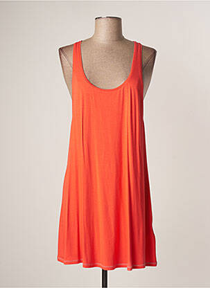 Robe courte sans manche sans manche orange LAUREN VIDAL femme