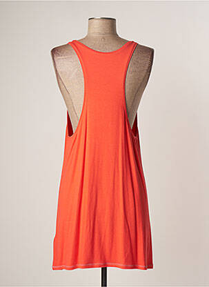 Robe courte sans manche sans manche orange LAUREN VIDAL femme