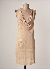 Robe mi-longue beige LAUREN VIDAL pour femme seconde vue