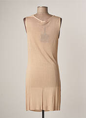 Robe mi-longue beige LAUREN VIDAL pour femme seconde vue