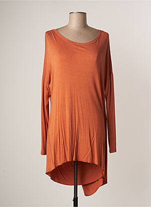 Robe mi-longue orange PEPEROSA pour femme