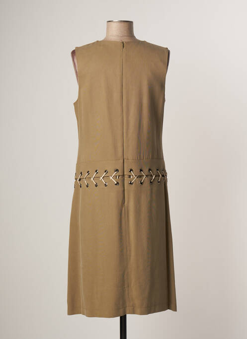 Robe mi-longue sans manche sans manche beige LAUREN VIDAL femme