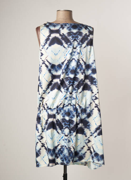 Robe courte sans manche sans manche bleu LAUREN VIDAL femme