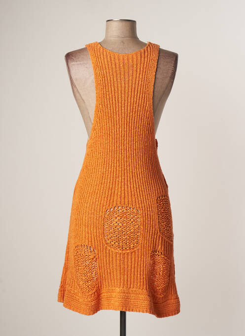 Robe mi-longue sans manche sans manche orange LAUREN VIDAL femme