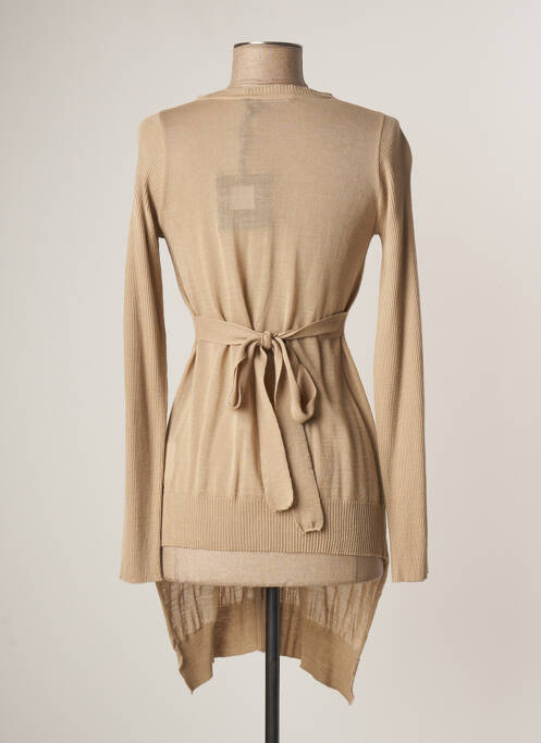 Pull tunique beige LAUREN VIDAL pour femme