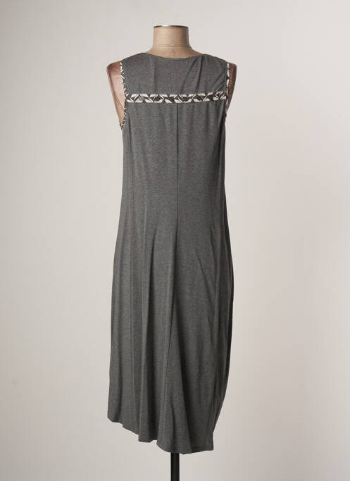 Robe mi-longue gris LAUREN VIDAL pour femme