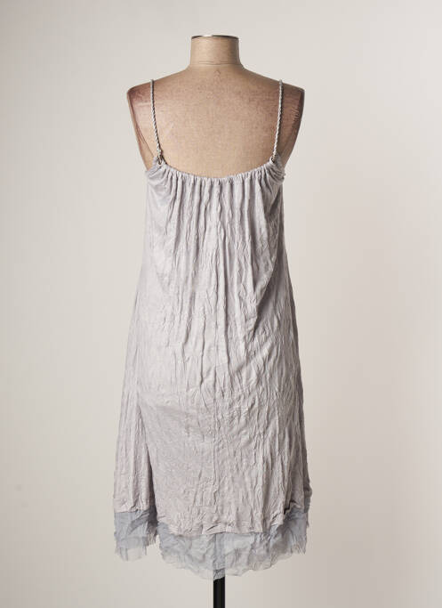 Robe mi-longue gris LAUREN VIDAL pour femme