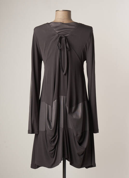Robe mi-longue gris LAUREN VIDAL pour femme