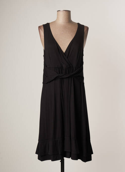 Robe mi-longue noir LAUREN VIDAL pour femme