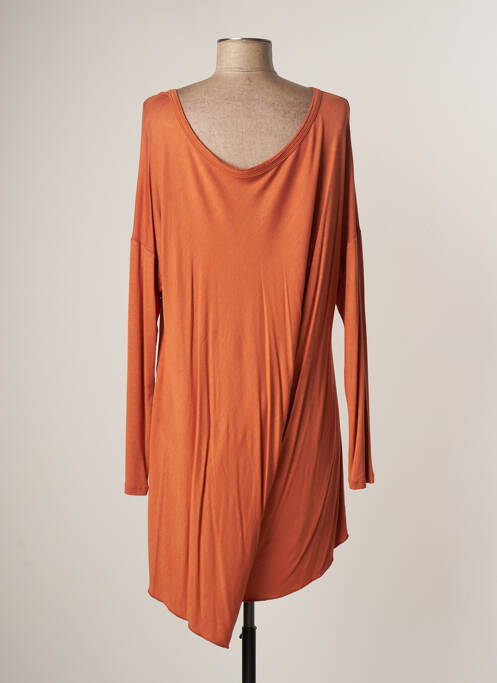 Robe mi-longue orange PEPEROSA pour femme