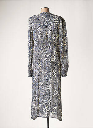 Robe longue manches longues manches longues bleu LAUREN VIDAL femme