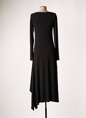 Robe longue manches longues manches longues noir LAUREN VIDAL femme