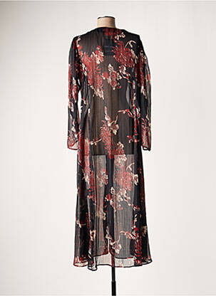 Robe longue manches longues manches longues noir LAUREN VIDAL femme