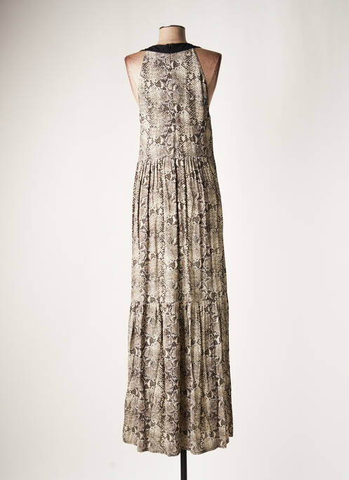 Robe longue beige LAUREN VIDAL pour femme