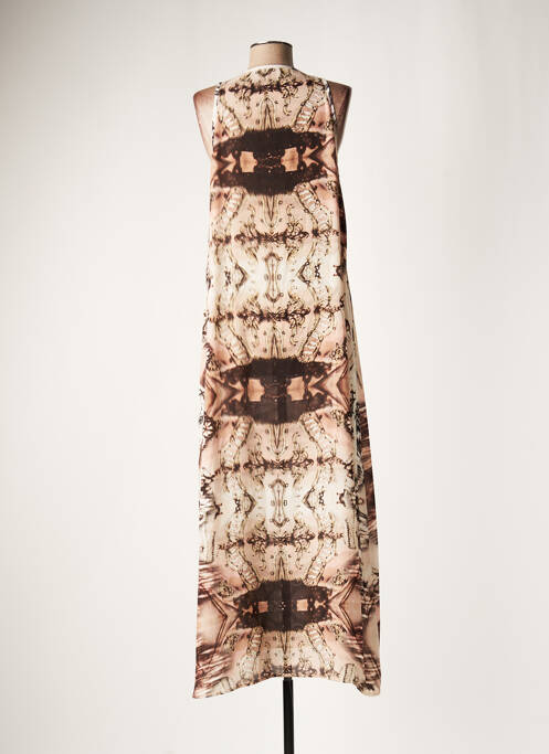 Robe longue marron LAUREN VIDAL pour femme