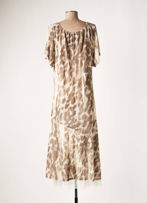 Robe longue marron LAUREN VIDAL pour femme