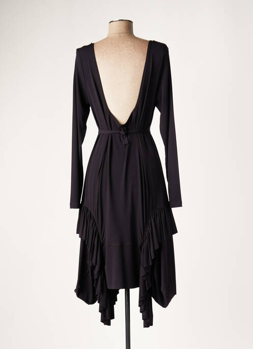 Robe mi-longue noir LAUREN VIDAL pour femme