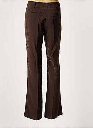 Pantalon large tissage crêpe taille normale marron LAUREN VIDAL femme