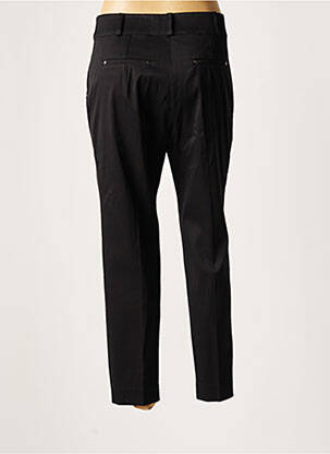 Pantalon 7/8 fermeture zippée sous rabat avec crochet taille normale noir LAUREN VIDAL femme