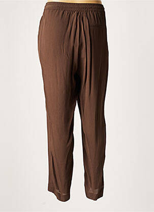 Pantalon large tissage crêpe taille normale marron LAUREN VIDAL femme