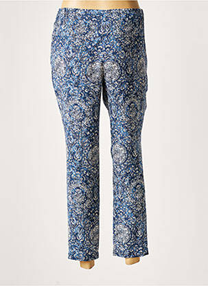 Pantalon 7/8 taille élastique taille normale bleu LAUREN VIDAL femme