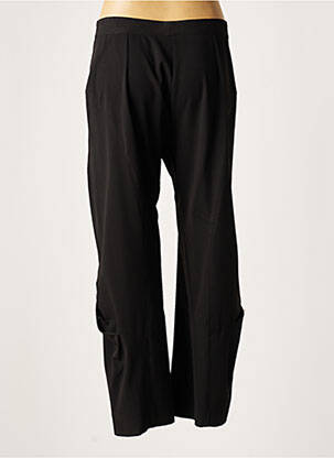 Pantalon large fermeture zippée sous rabat boutonné noir LAUREN VIDAL femme