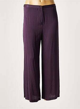 Pantalon large violet LAUREN VIDAL pour femme
