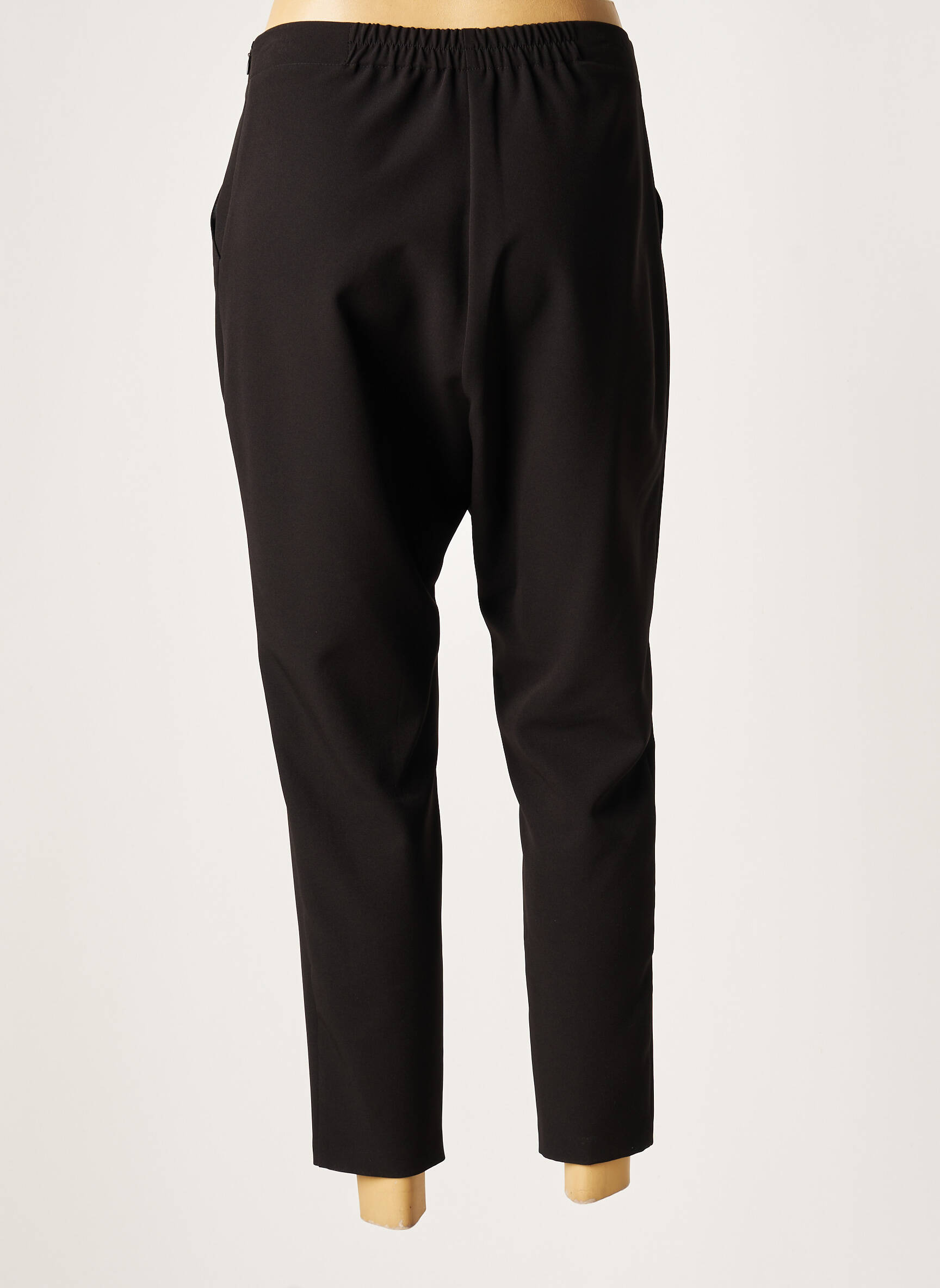 Pantalon 7/8 taille élastique taille normale noir LAUREN VIDAL femme