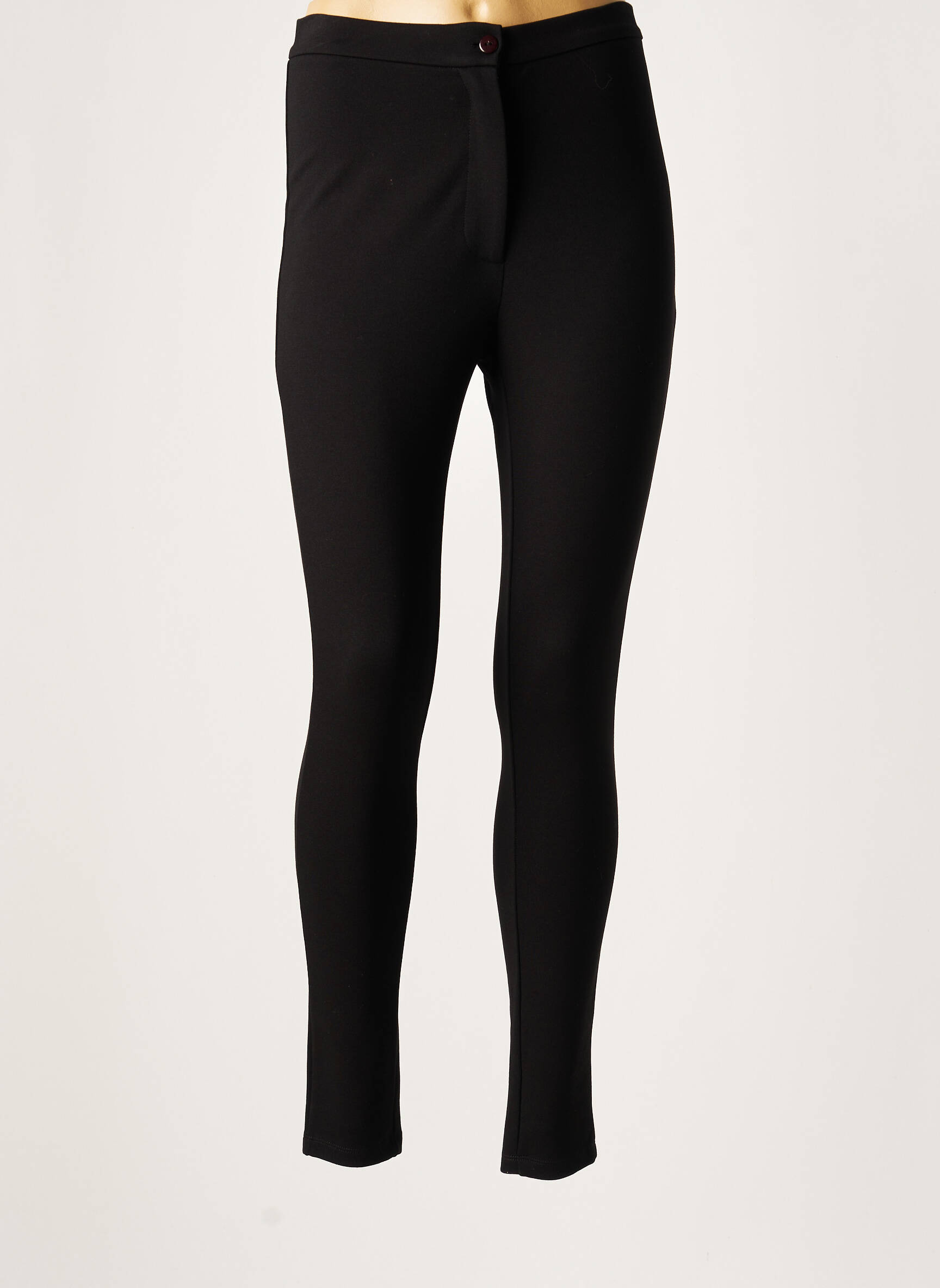 Pantalon slim taille normale taille normale noir LAUREN VIDAL femme