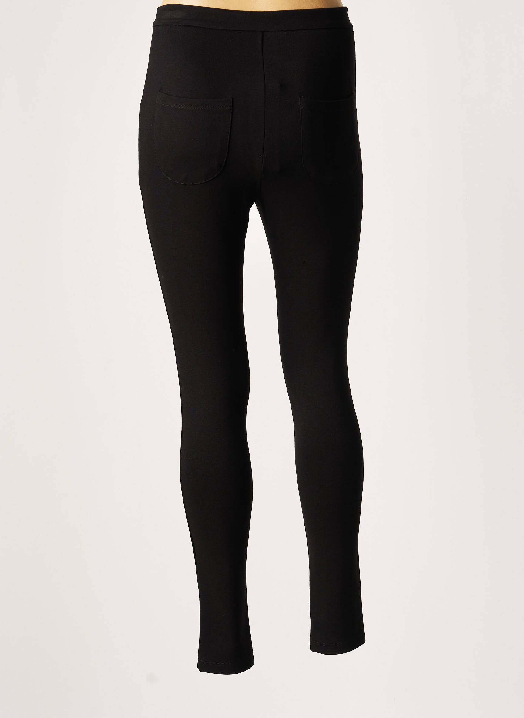 Pantalon slim taille normale taille normale noir LAUREN VIDAL femme