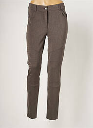 Pantalon slim stretch taille normale marron LAUREN VIDAL femme
