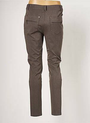 Pantalon slim stretch taille normale marron LAUREN VIDAL femme