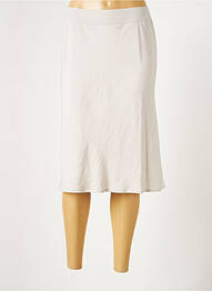 Jupe mi-longue taille normale beige LAUREN VIDAL femme