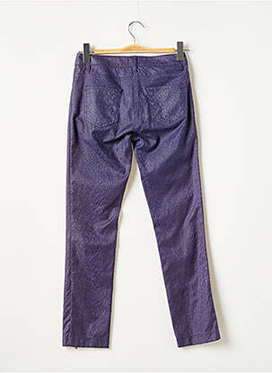 Pantalon slim broderie rivets taille normale violet LAUREN VIDAL femme