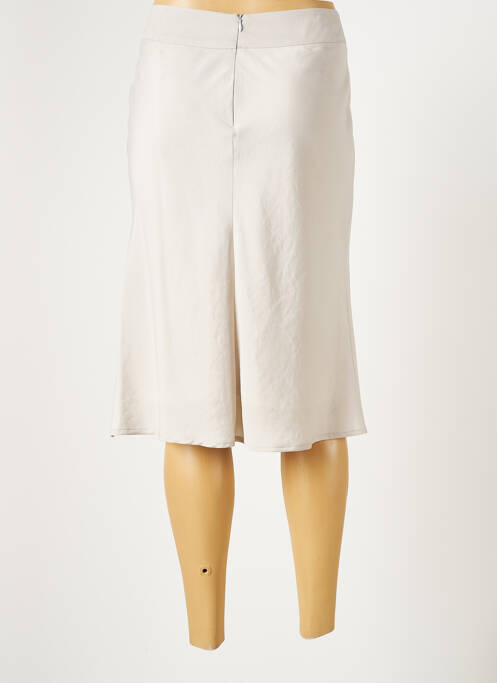 Jupe mi-longue beige LAUREN VIDAL pour femme