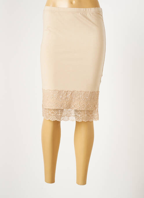 Jupe mi-longue beige LAUREN VIDAL pour femme