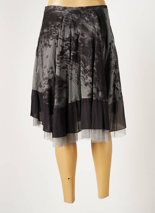 Jupe mi-longue gris LAUREN VIDAL pour femme