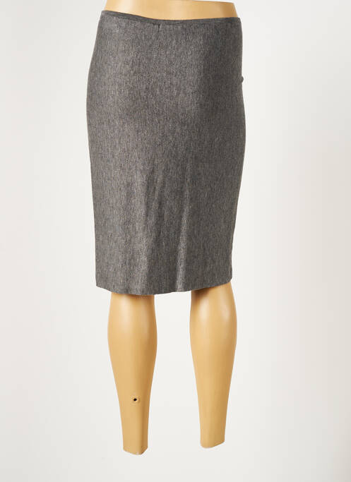 Jupe mi-longue gris LAUREN VIDAL pour femme