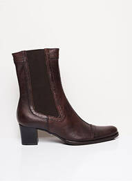 Bottines/boots matière lisse talon de 4 à 6cm marron FREE femme