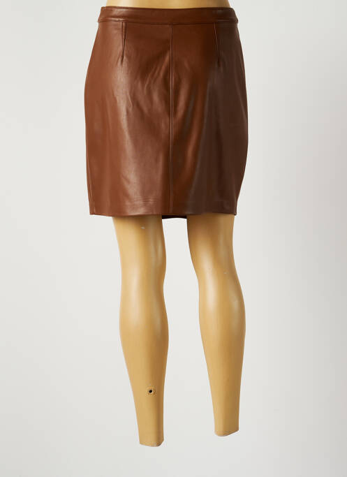 Jupe courte marron SUNCOO pour femme